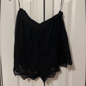 Black Lace Shorts